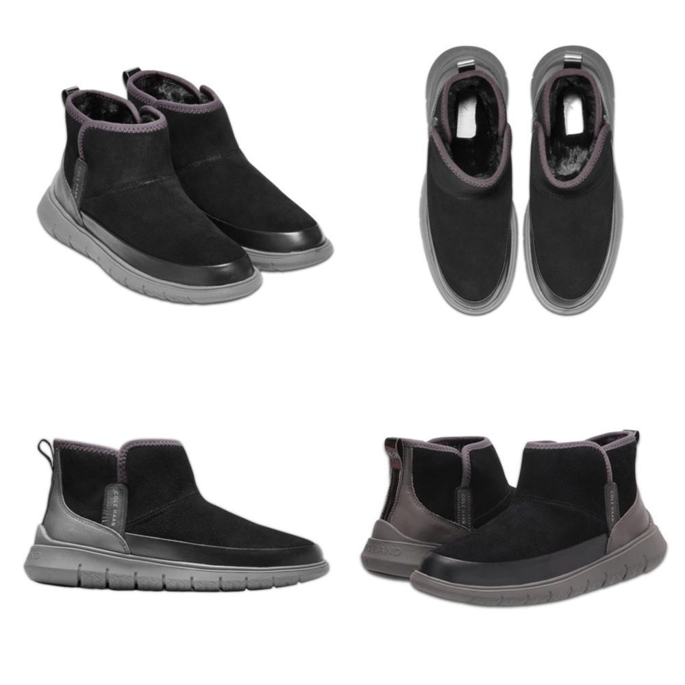 Cole Haan Women's Generation Zerogrand Black Suede Ankle Boots - Picture 4 of 16